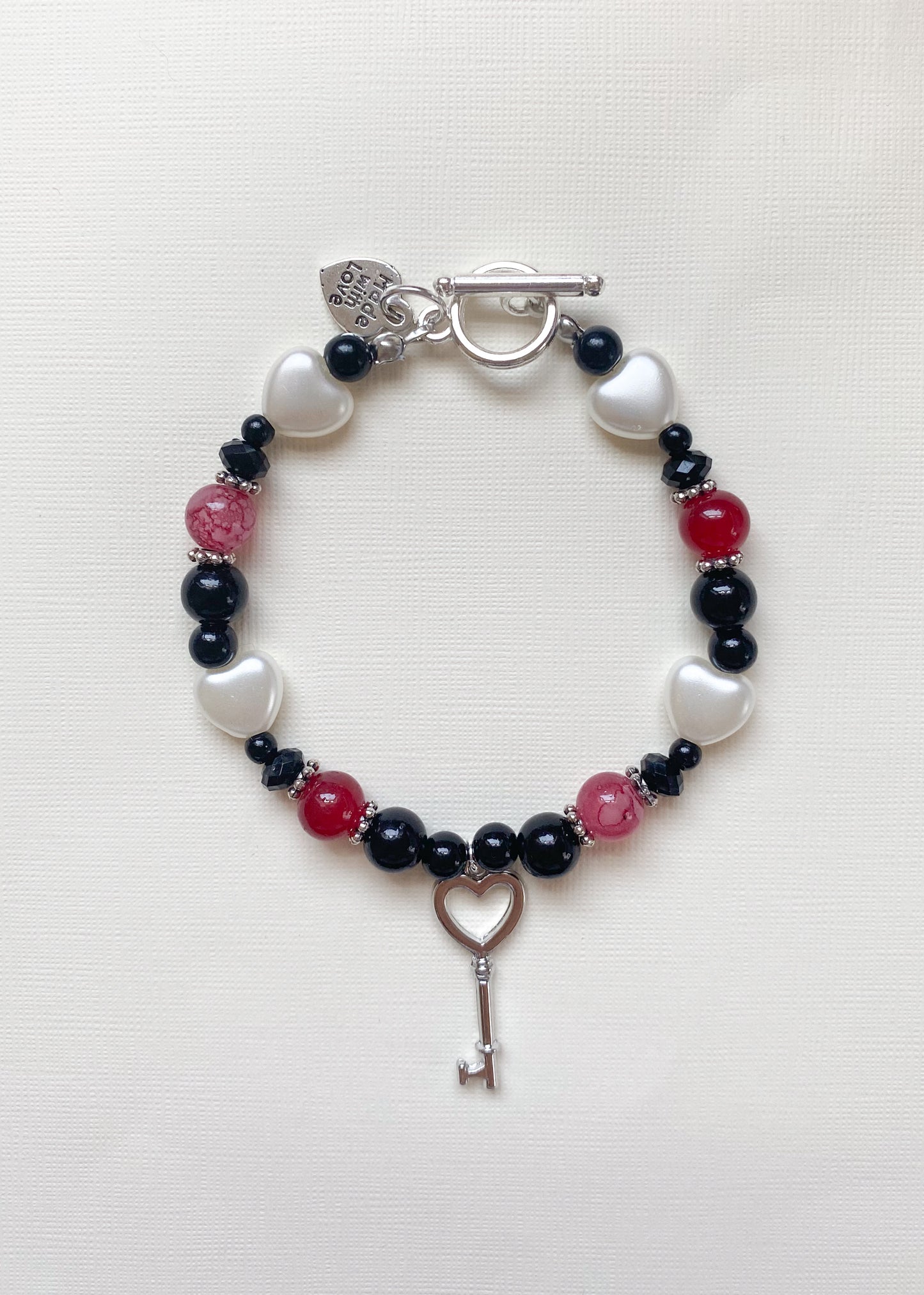 Key to My Heart Bracelet (red)