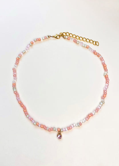 Birthstone Seed Bead Necklace (June)