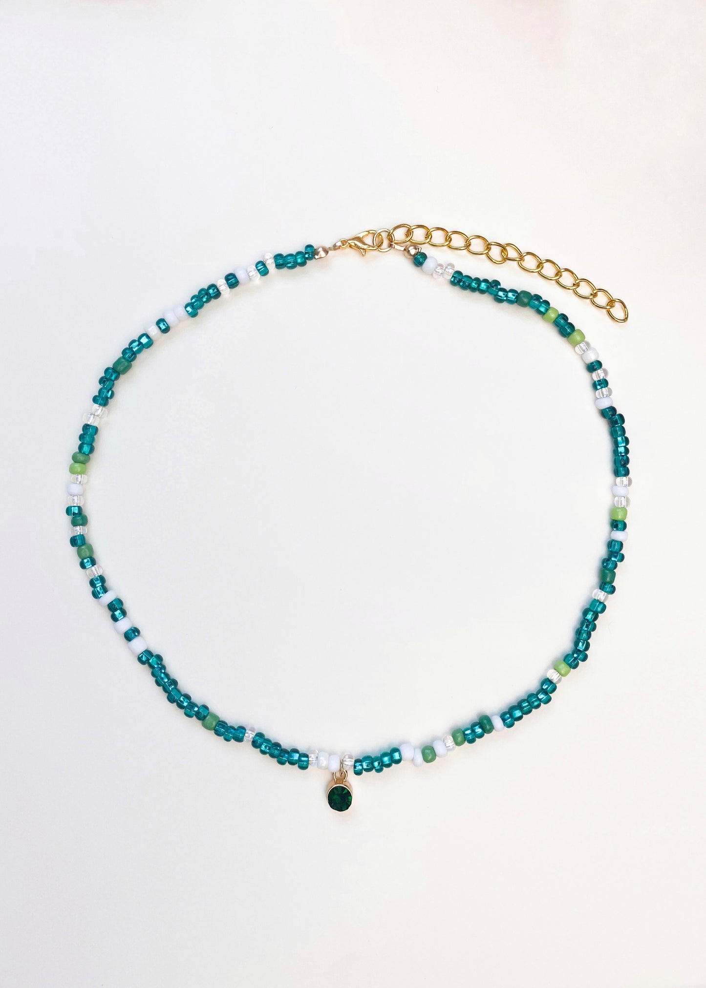 Birthstone Seed Bead Necklace (May)