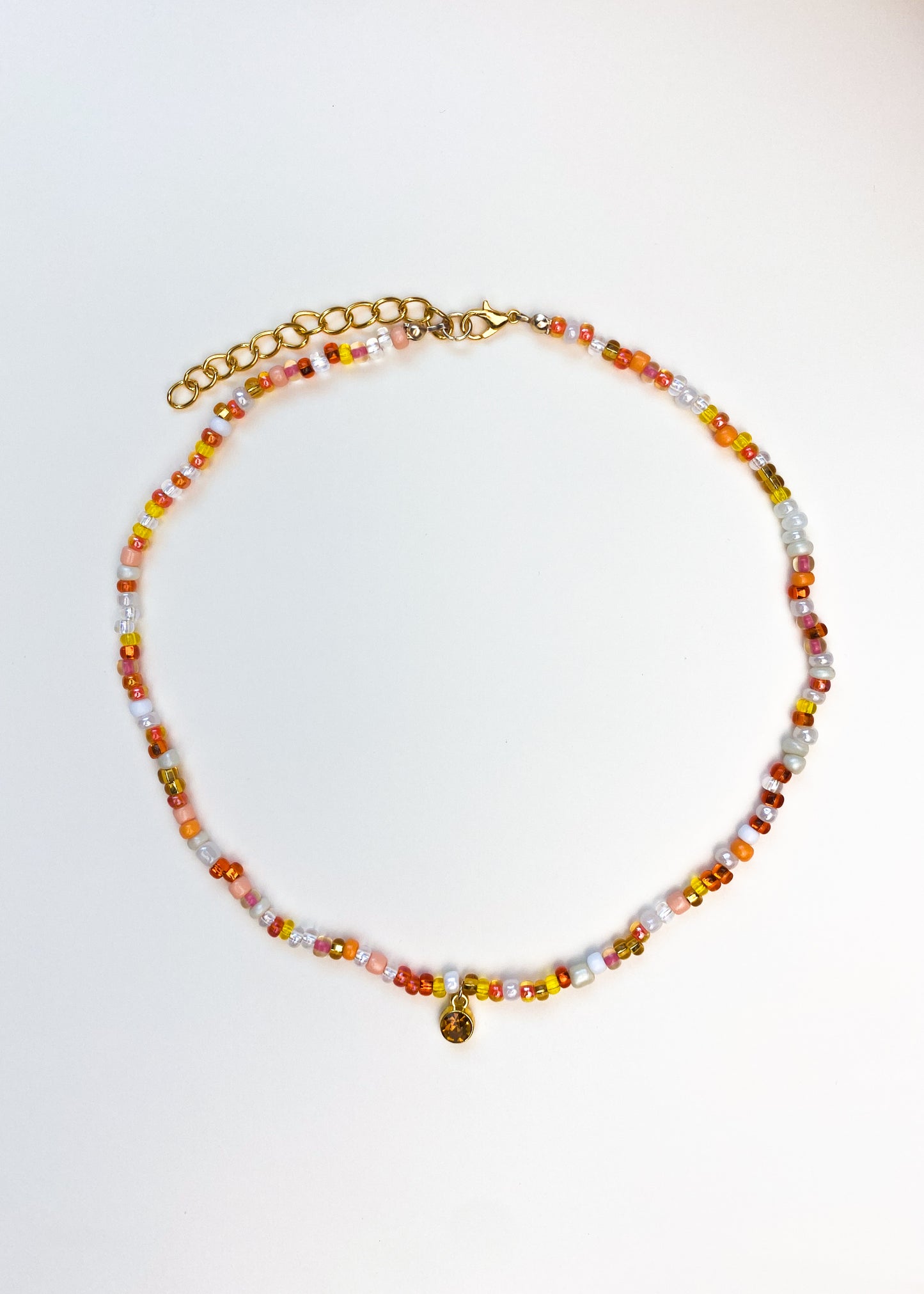 Birthstone Seed Bead Necklace (November)