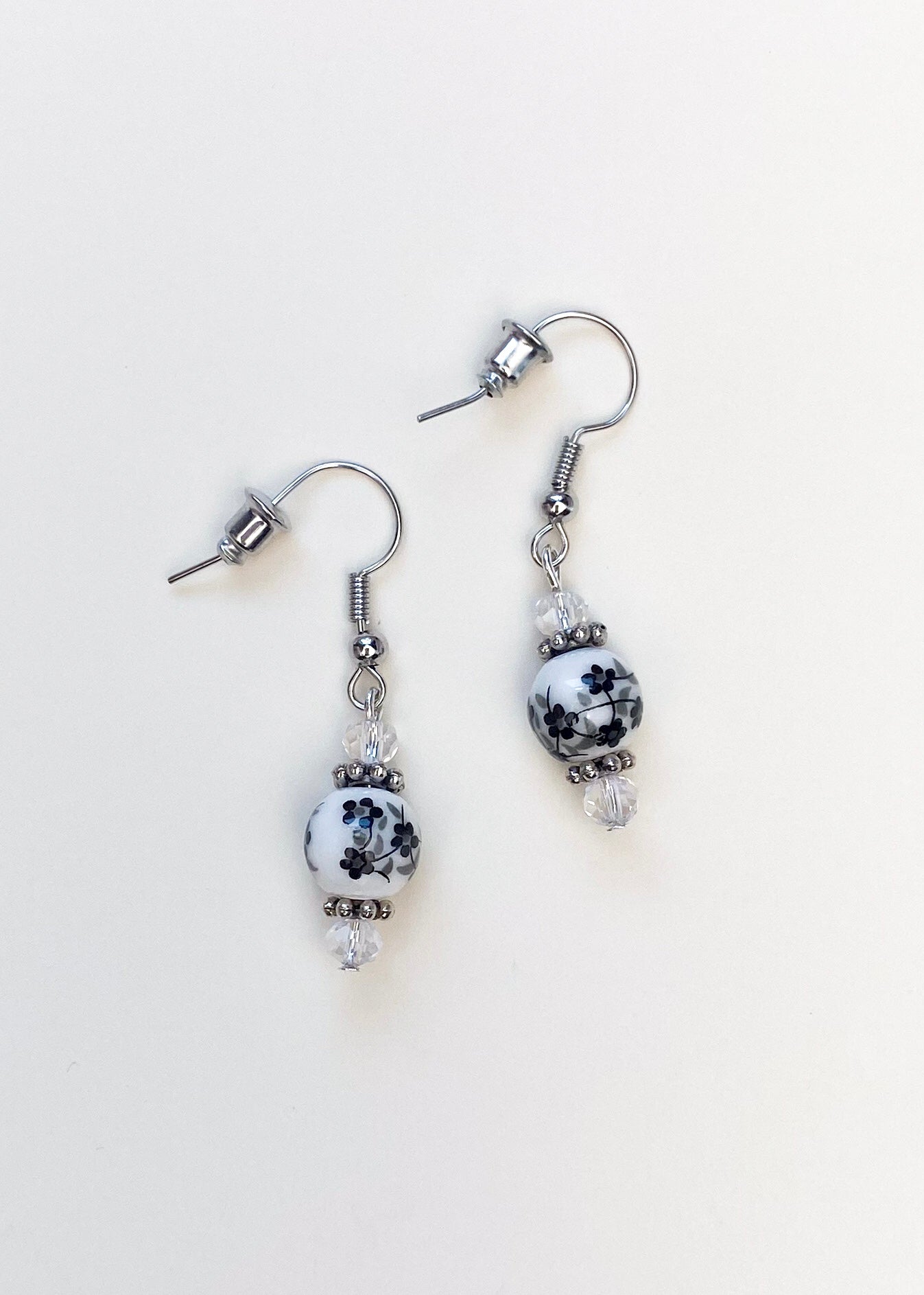 Black and White Acrylic Earrings